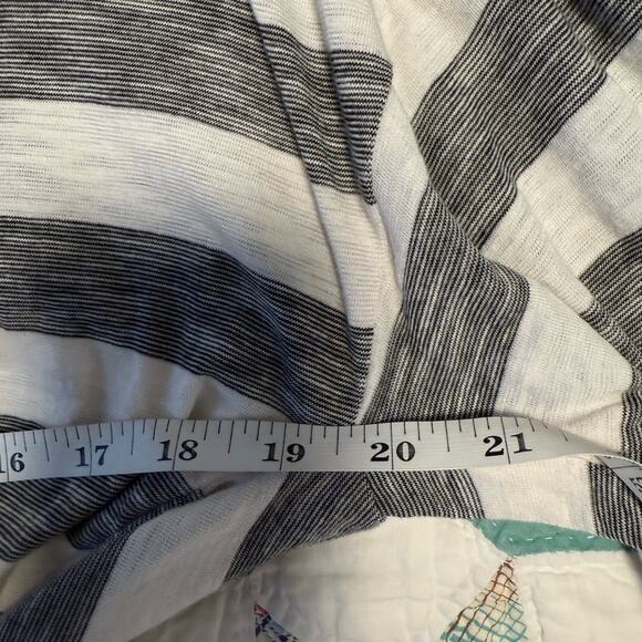 Urban Outfitters Lumiere Black Striped Short Sleeve Belted Tee - Picture 6 of 8